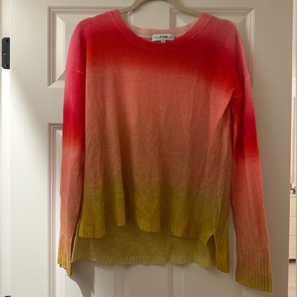 White + Warren Multicolor Cashmere Sweater